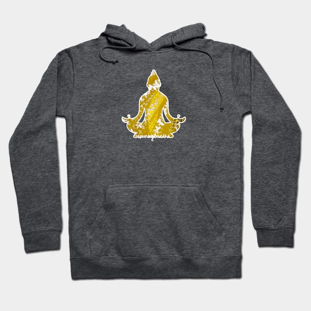 Flutter Buddha (Light Text) Hoodie by Spunky Buddha